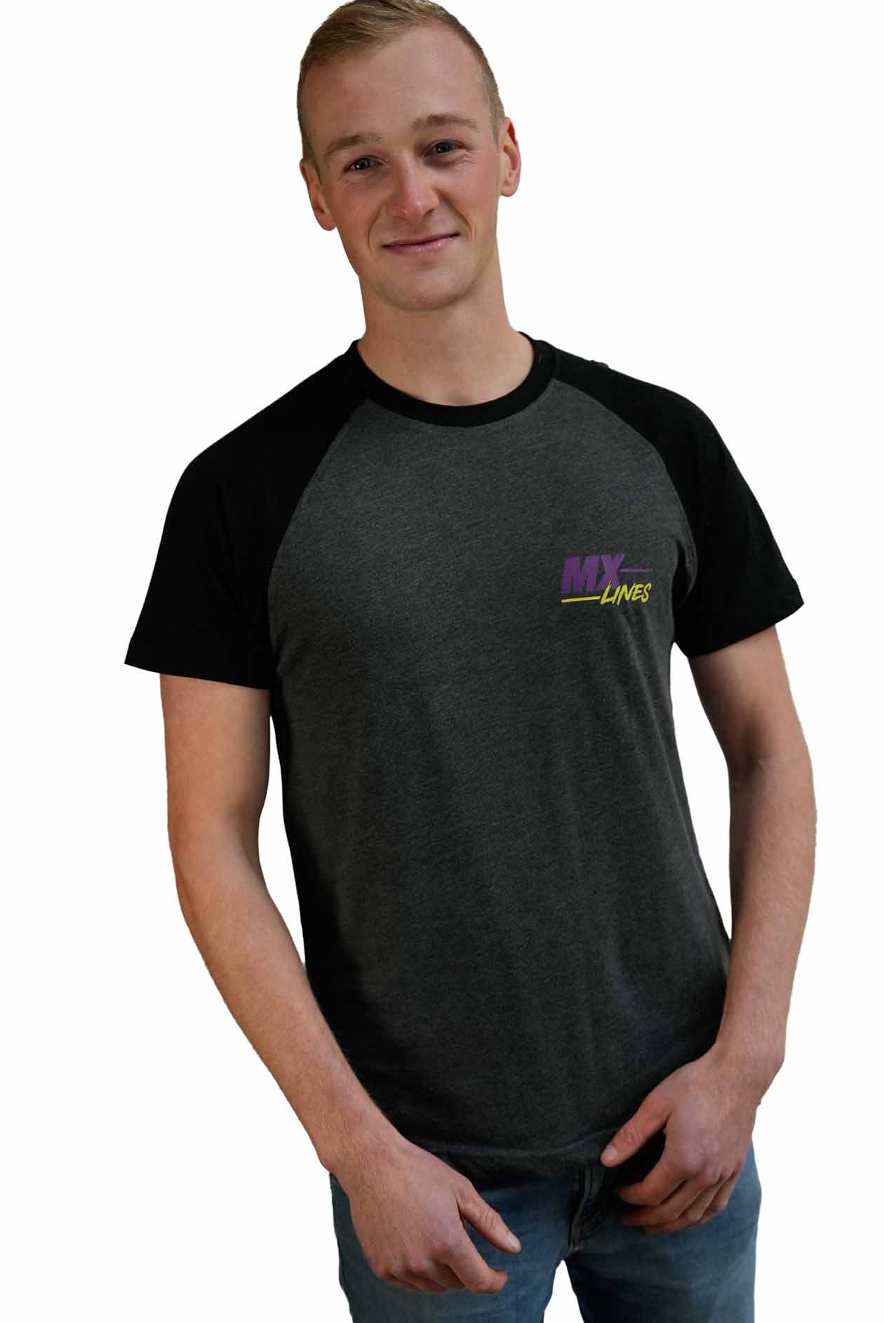 T-Shirt schwarz/grau